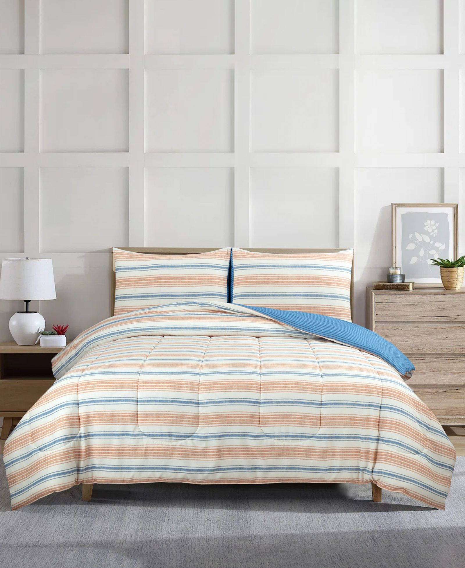 Macy's Cloud Stripe 3-Pc. Comforter Sets
