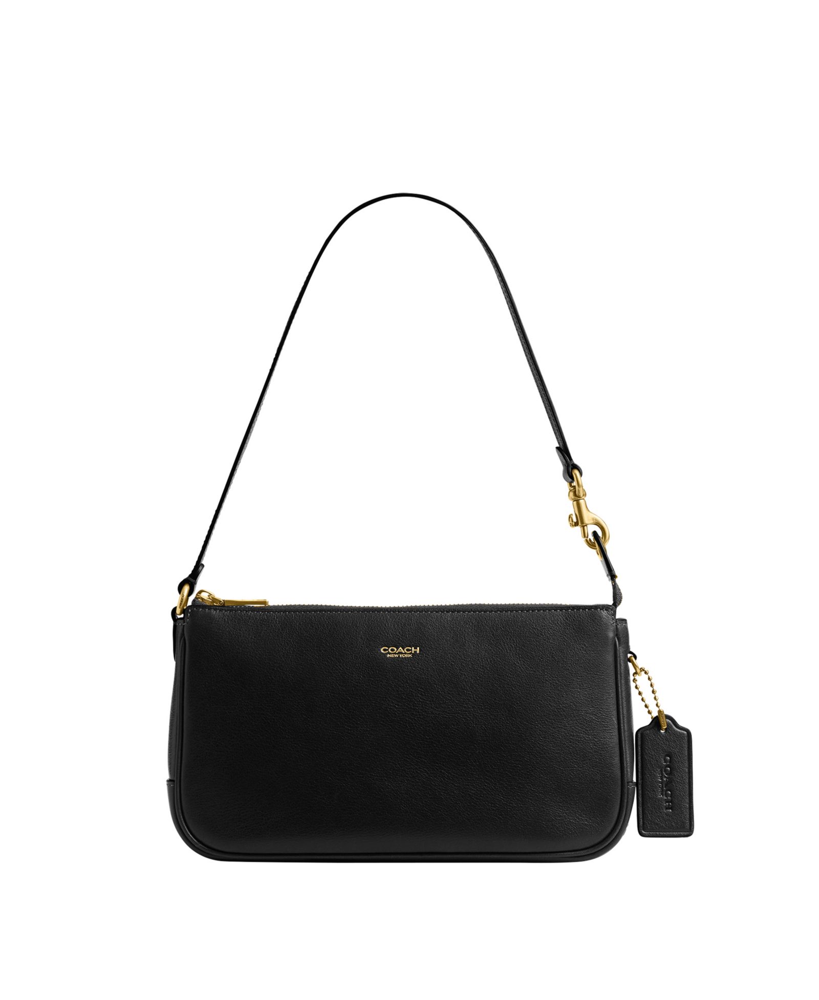 COACH Plaza Small Leather Slim Shoulder Bag