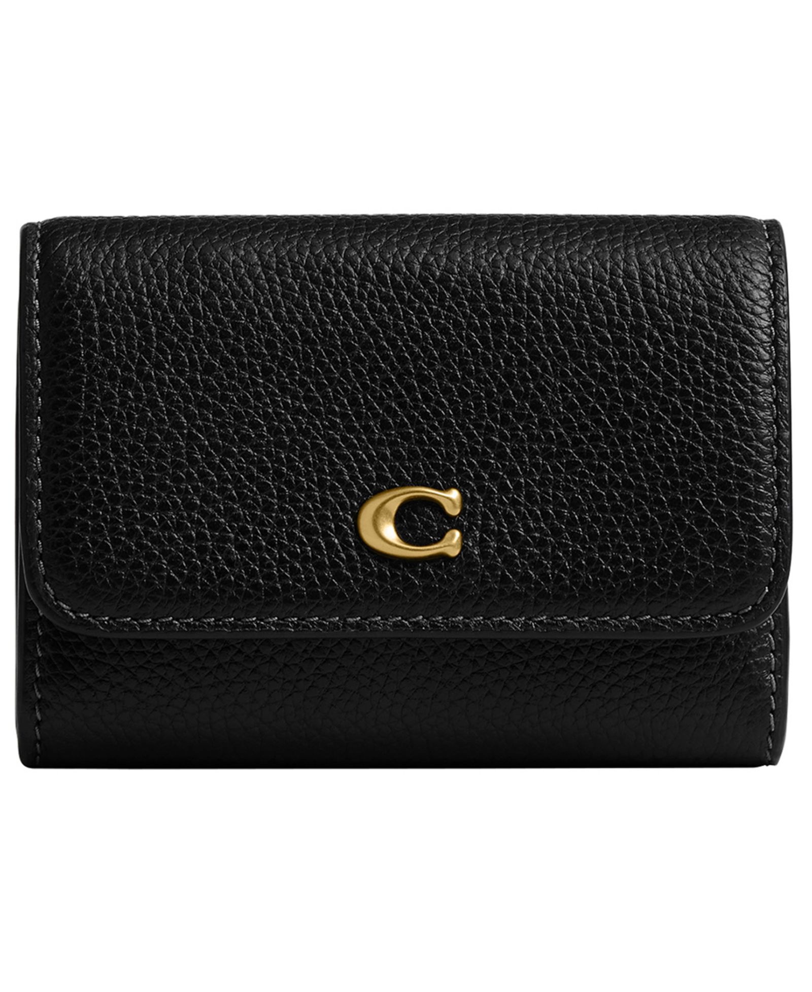 COACH Essential Pebble Leather Flap Card Case