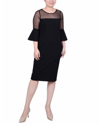 Платье-бюстье NY Collection Petite Illusion с воротником-стойкой