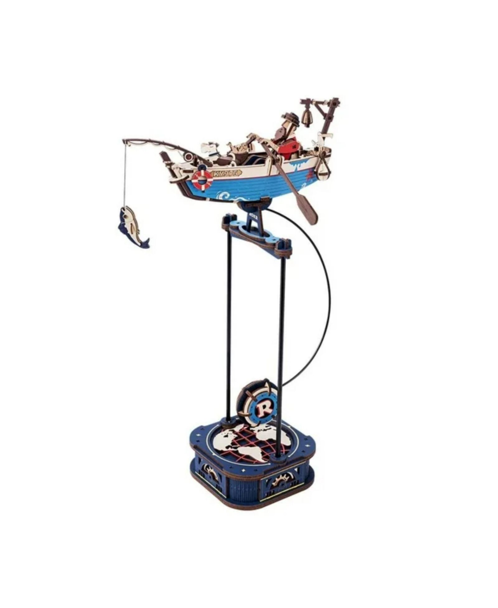3D-пазл ROBOTIME, деревянный конструктор Ocean Fisher, игрушка-маятник для детей и взрослых, 6.9"x7.3"x13.2"