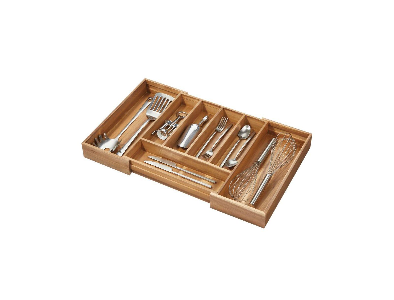 Органайзер для столовых приборов iDesign Expandable Acacia Wood, Natural