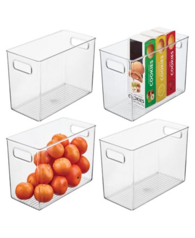iDesign Pantry Storage Bin with Handles - Set of 4 - Clear - Made in USA