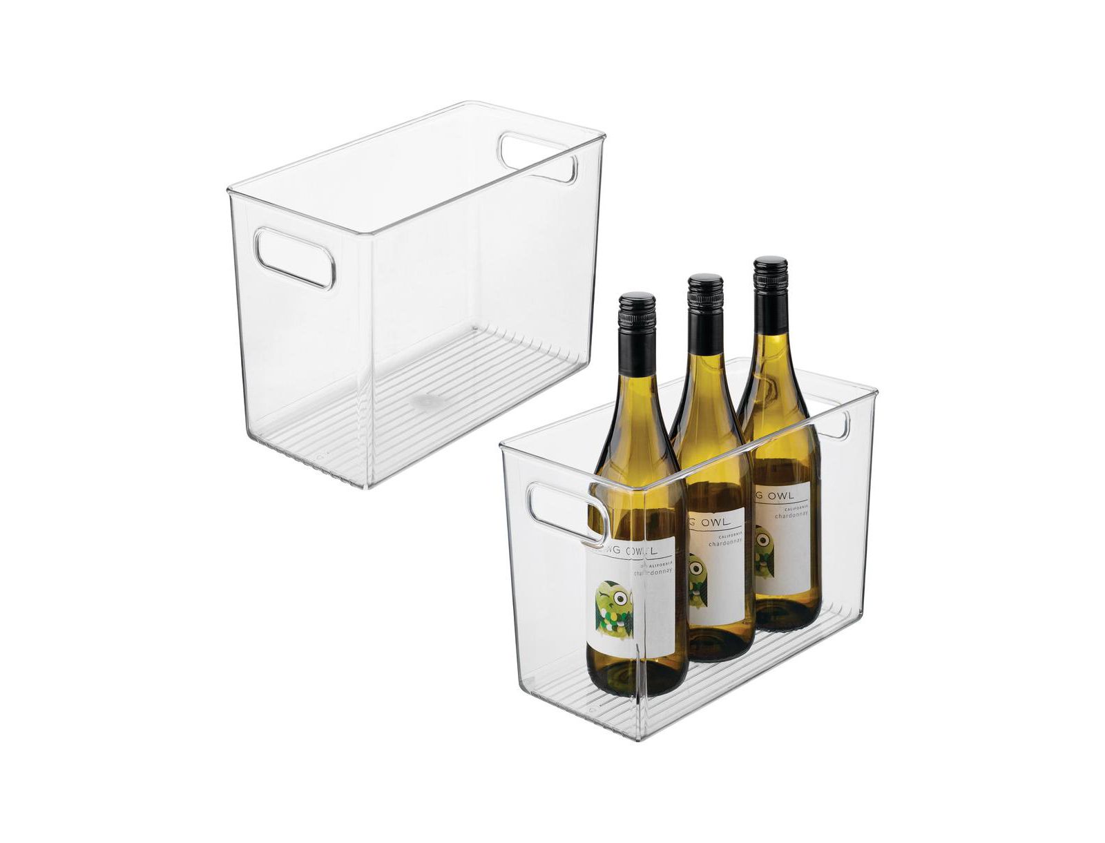 Контейнер для хранения iDesign Pantry с ручками, набор 2 шт, прозрачный