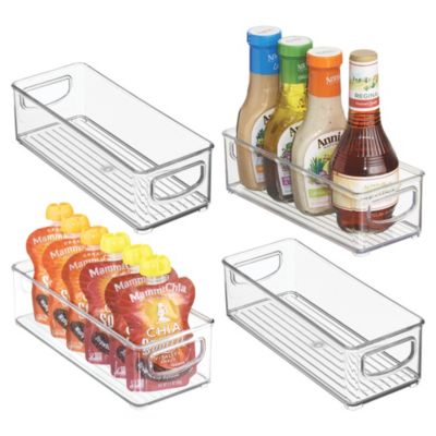 Набор из 4 пластиковых контейнеров iDesign Stackable Pantry Bin с ручками
