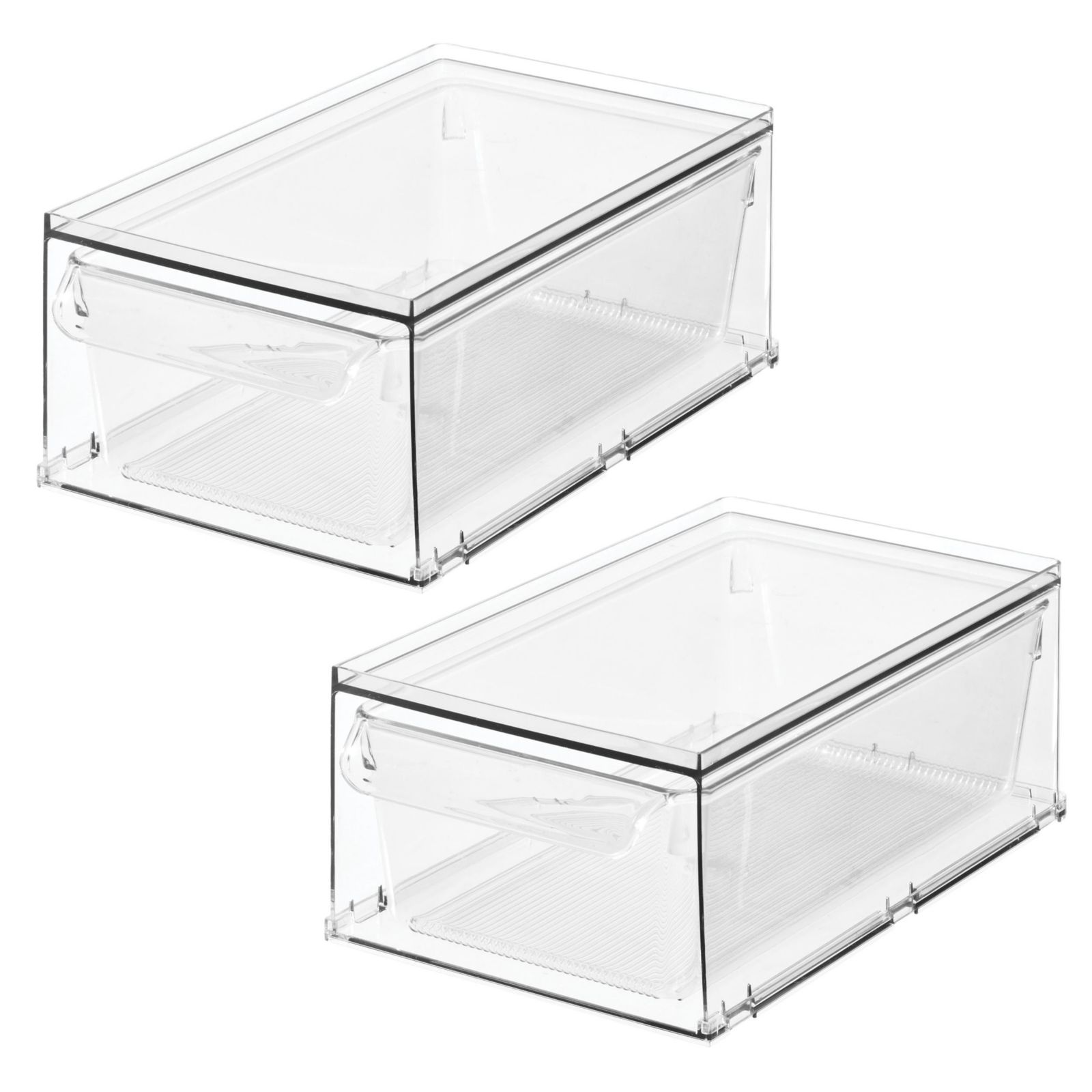 Контейнер для хранения iDesign Stackable Drawer for Fridge, Pantry, or Under Kitchen Sink - Clear