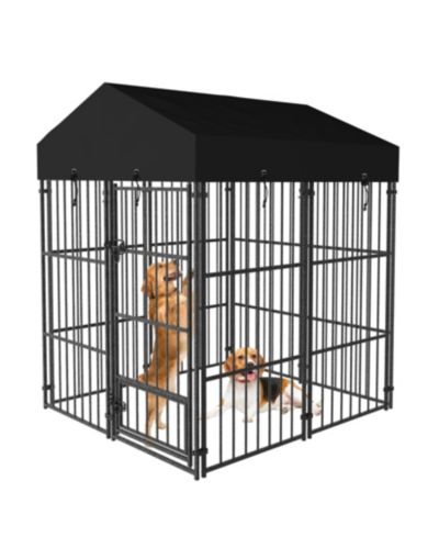BINGOPAW Waterproof Dog Kennel Outdoor Dog Playpen Enclosure with Roof,50x47.2x64.9''