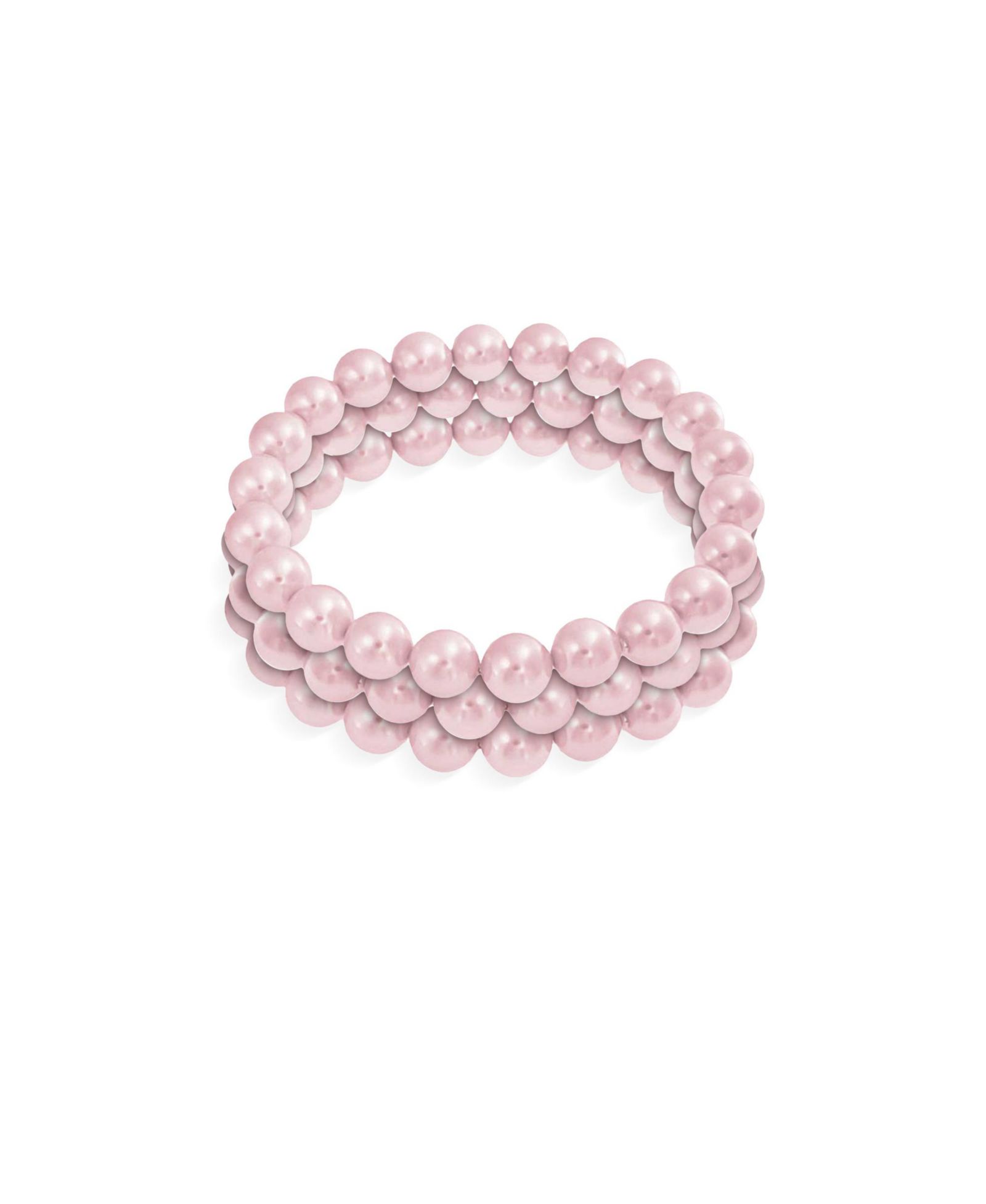Bling Jewelry Timeless 12MM Pink Simulated Pearl Stackable Bead Strand Stretch Bracelet