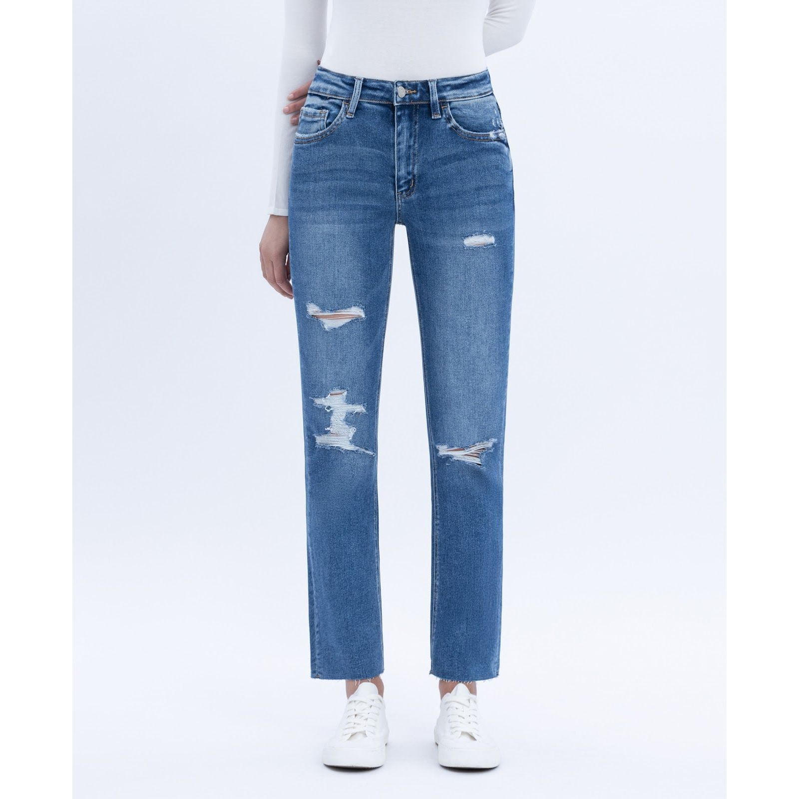 Vervet Women's High Rise Slim Straight Jeans