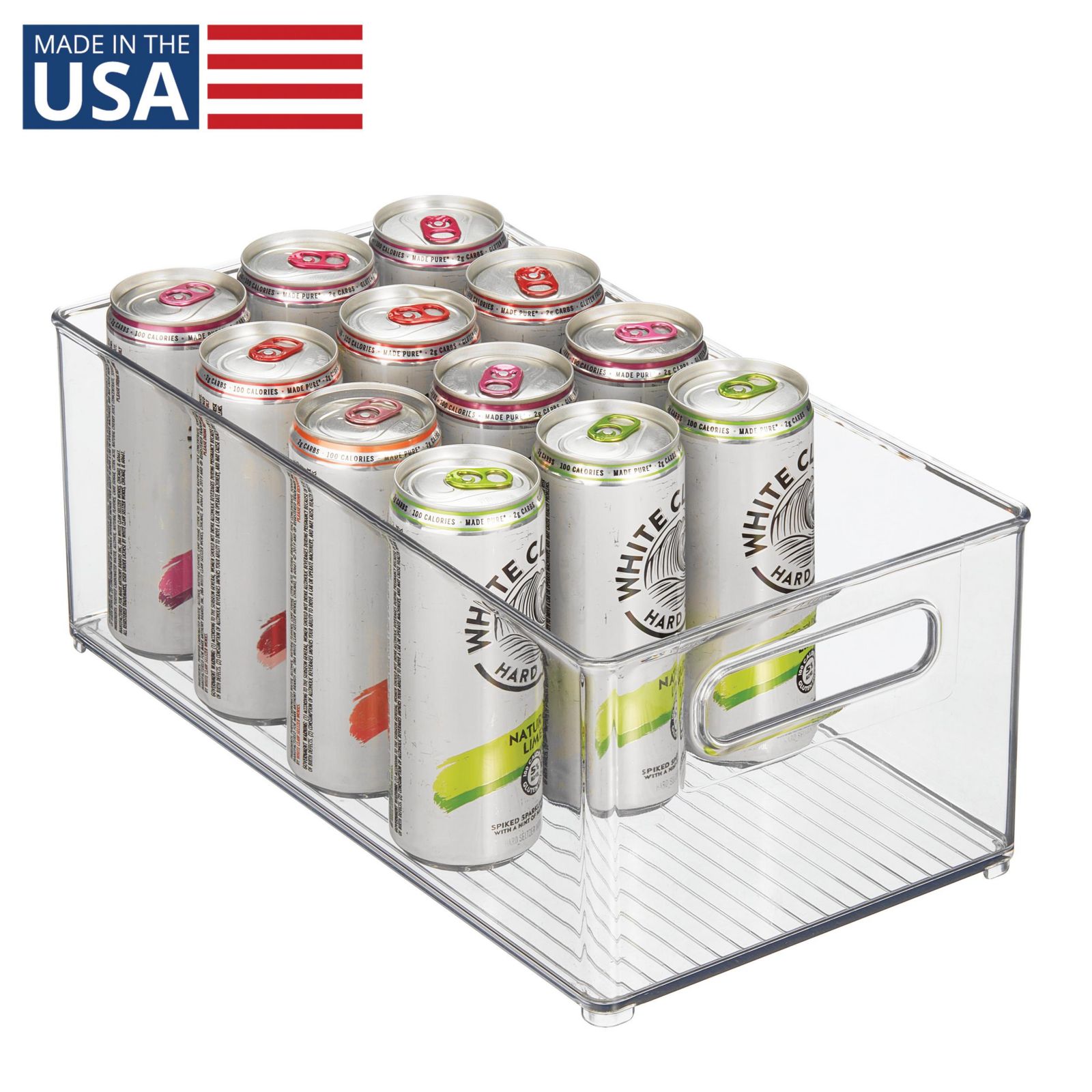 Контейнер для холодильника iDesign Plastic Stackable с ручками, прозрачный