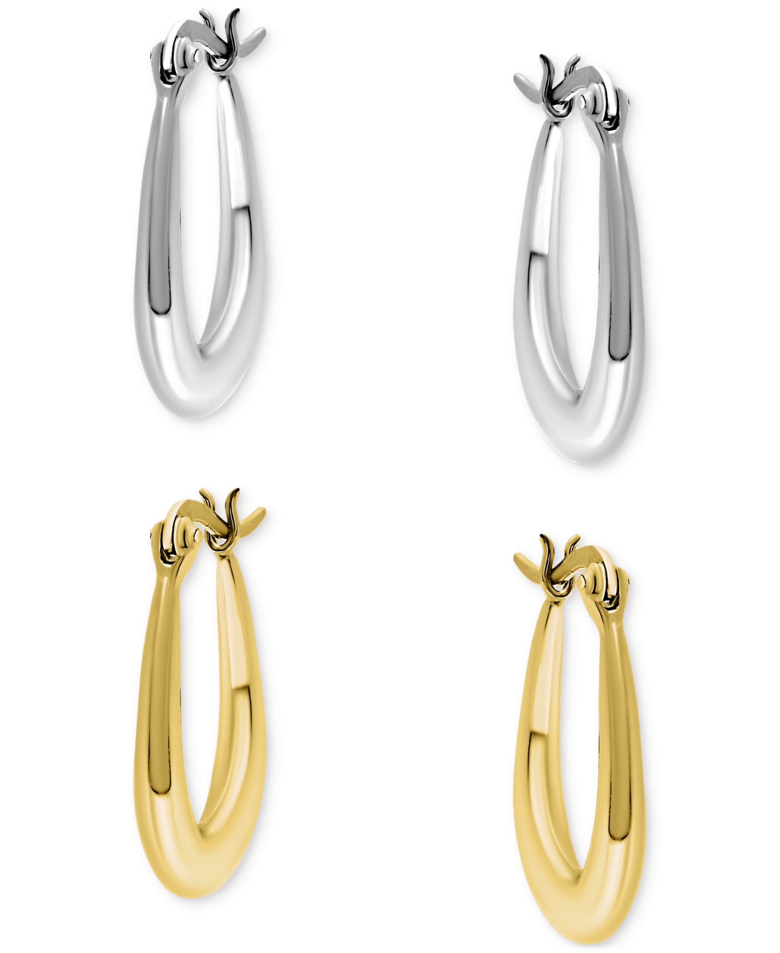Серьги Giani Bernini Polished Oval Small Hoop