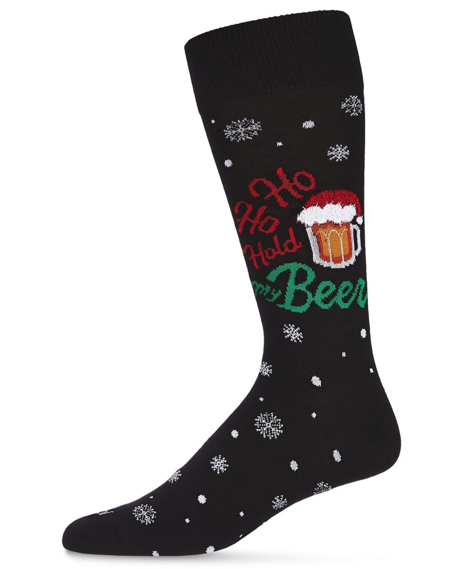 MeMoi Men's Hold My Beer Holiday Crew Socks