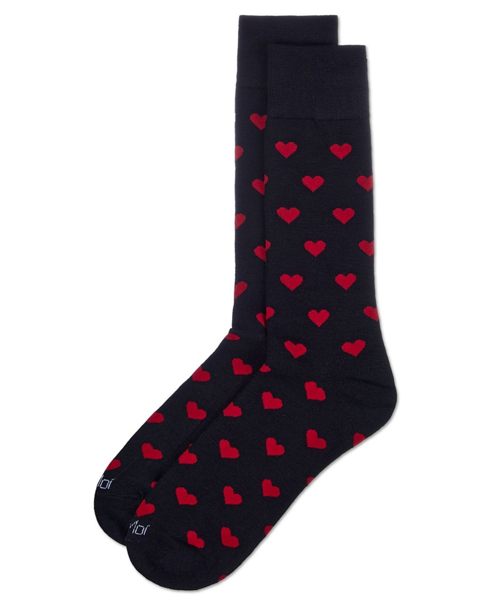 MeMoi Men's Hearts Crew Socks