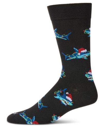 MeMoi Мужские носки Santa Shark Crew