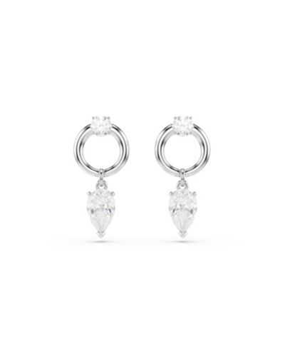 Swarovski серьги-подвески Mesmera с напылением Rhodium