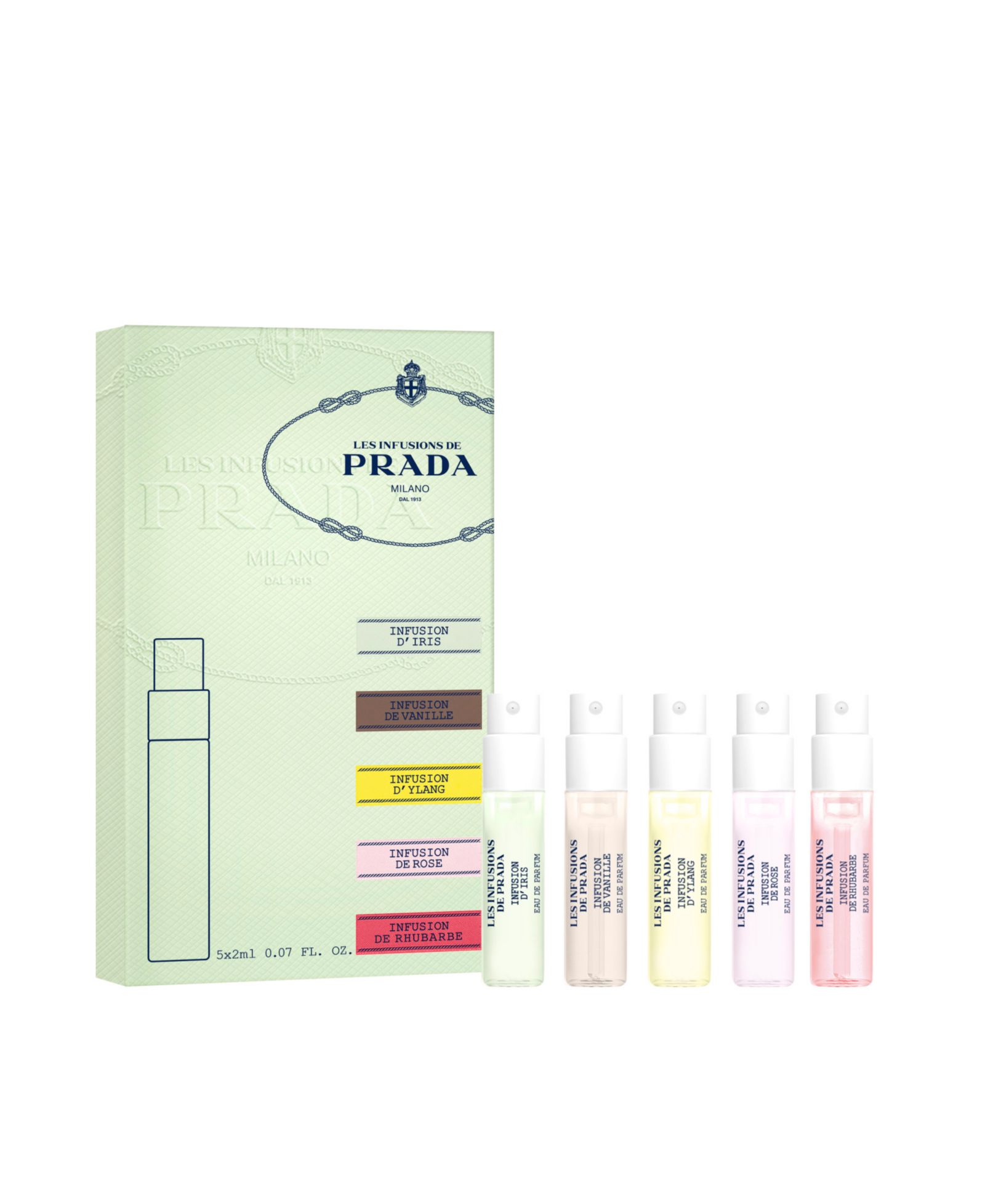Набор для знакомства с ароматами PRADA Les Infusion, 5 предметов