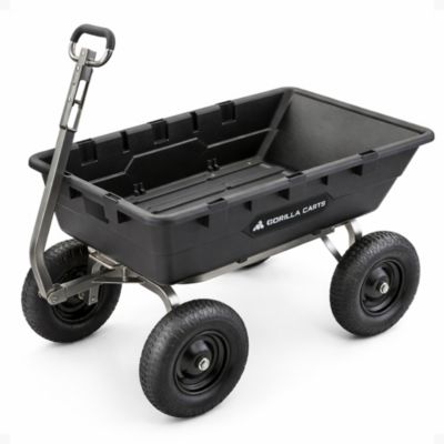 Садовая тележка Gorilla Carts Heavy Duty Poly с 16-дюймовыми шинами