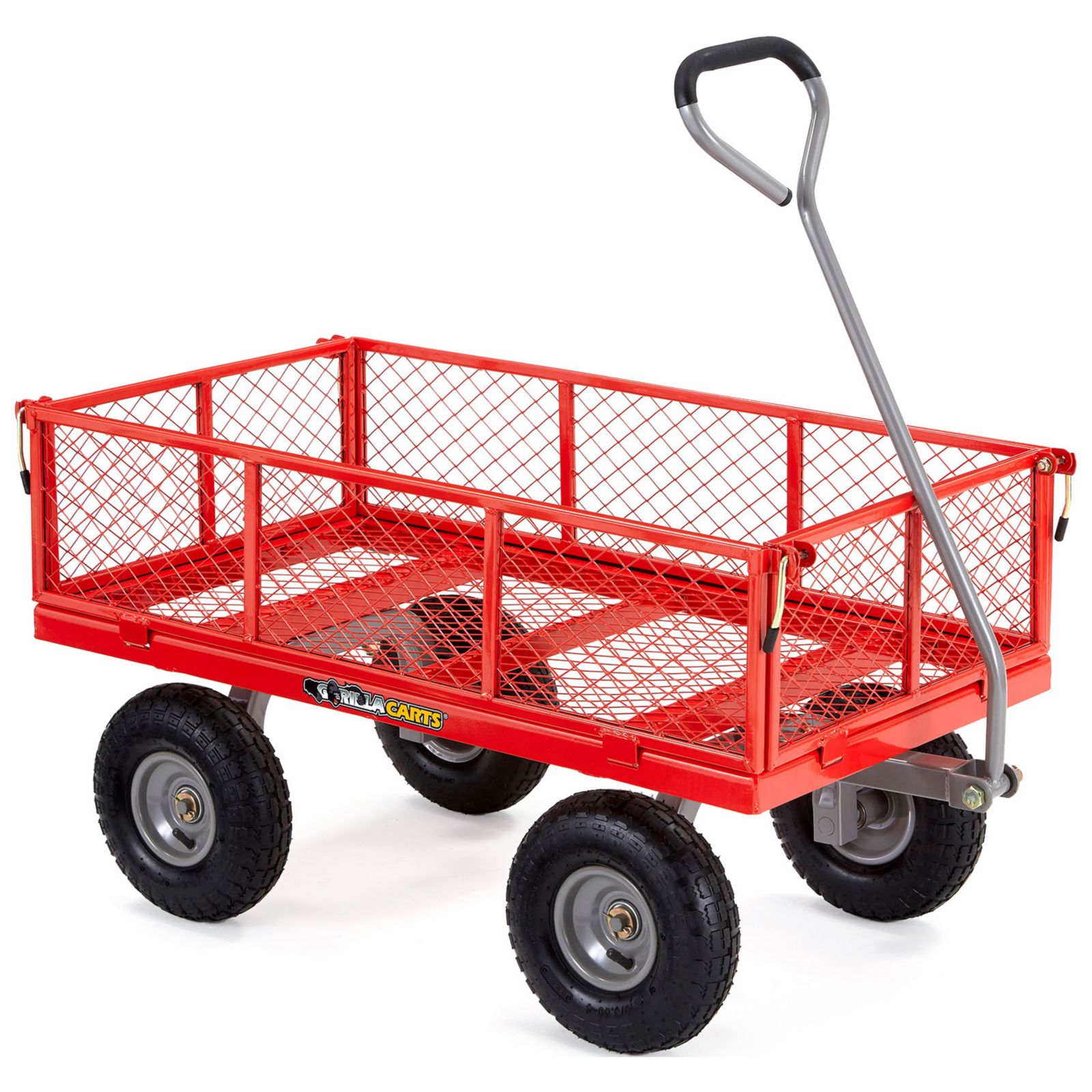 Gorilla Carts 800 Pound Capacity Heavy Duty Steel Mesh Utility Wagon Cart