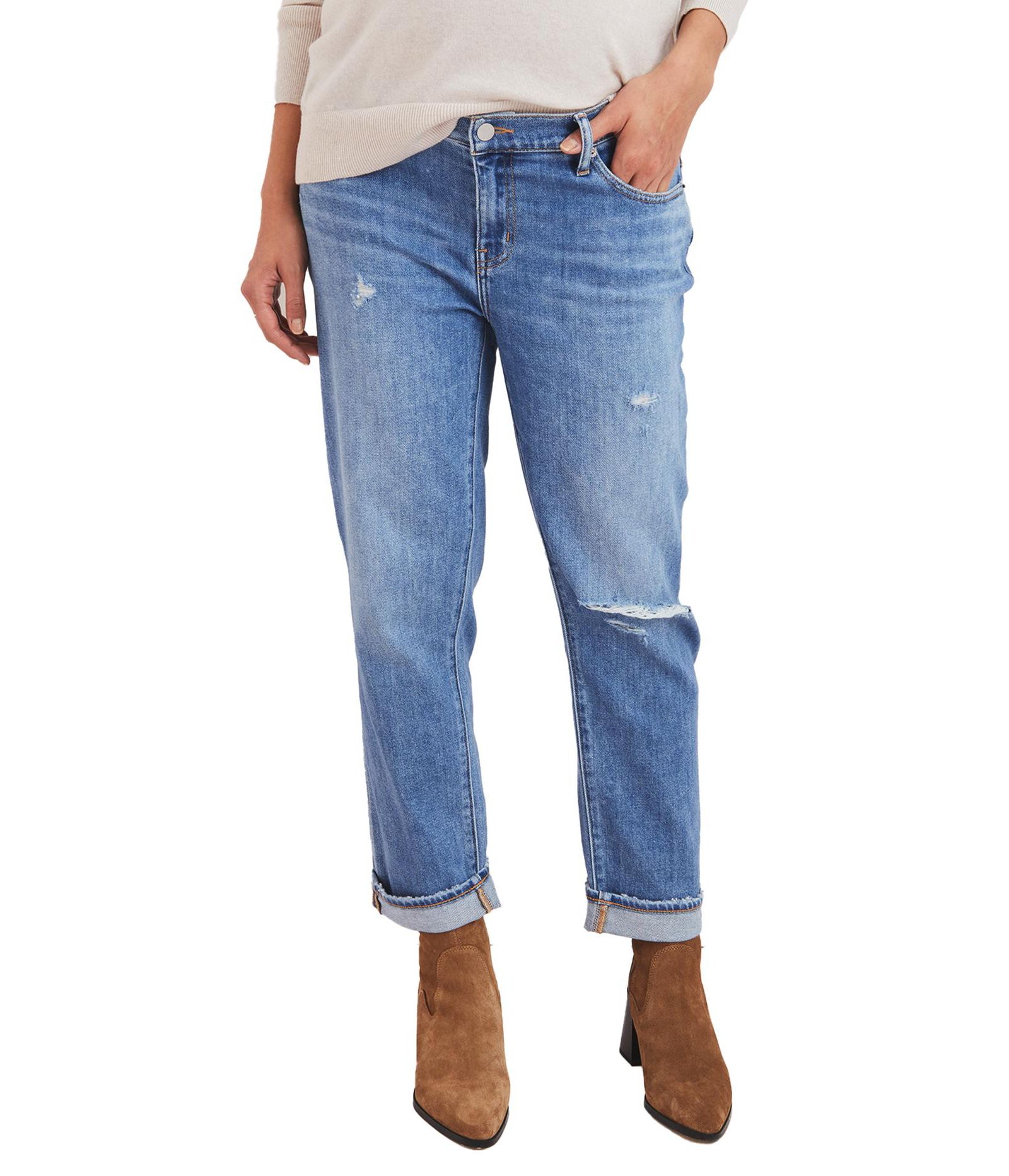 Джинсы HATCH Collection The Under the Bump Boyfriend Maternity Jean