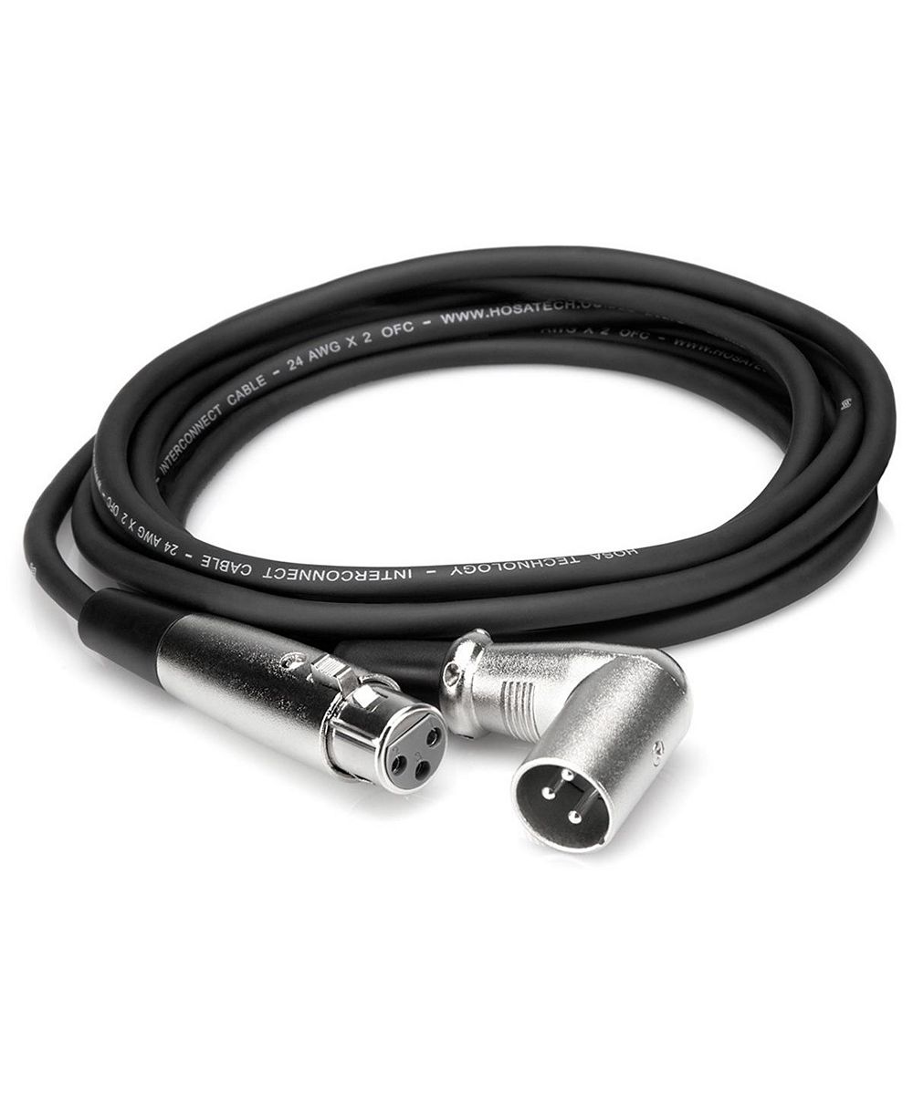 Аудиокабель Hosa Technology 10' 3-Pin Straight XLRF to Right Angle XLRM