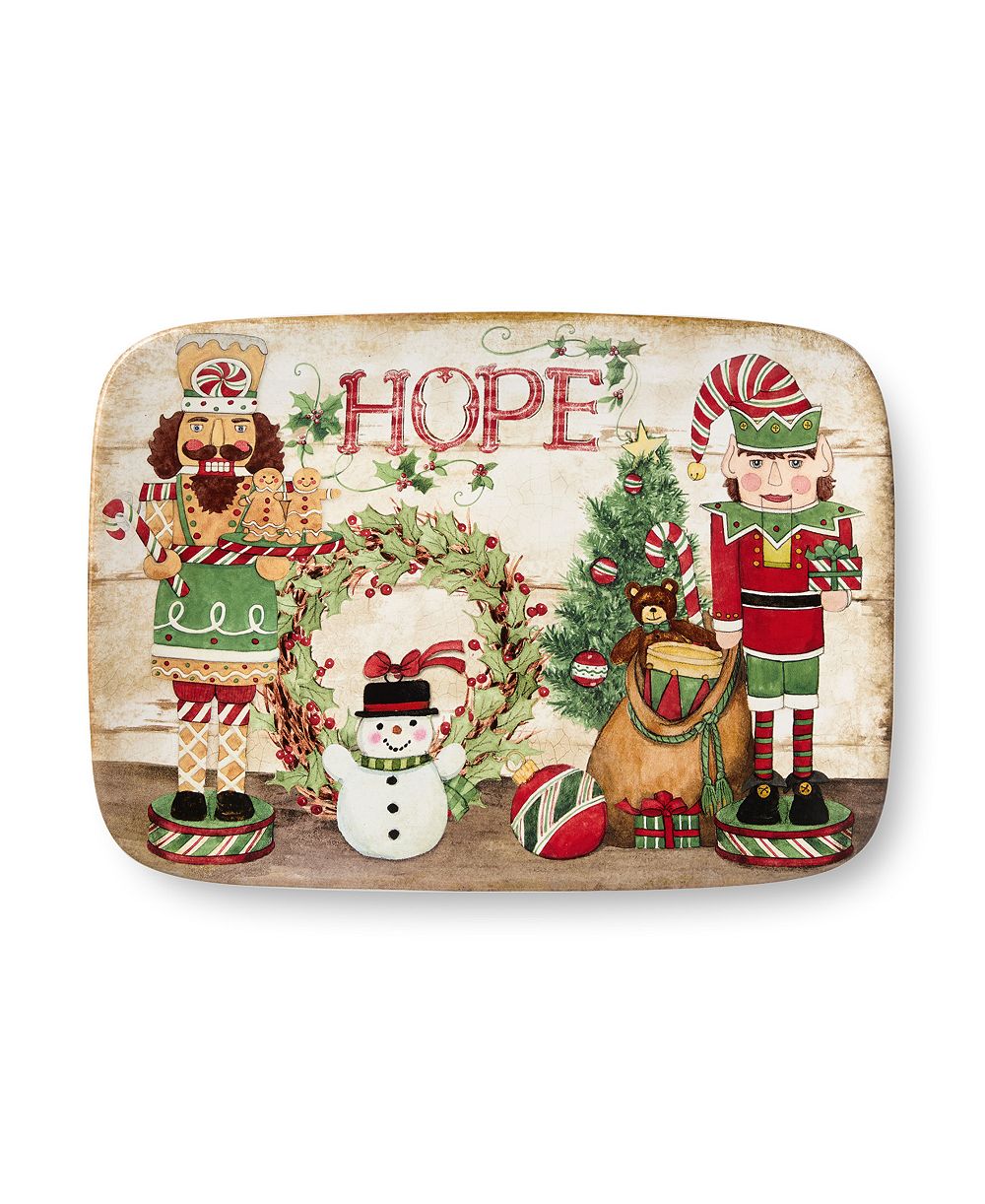 Декоративное блюдо Certified International Nutcracker Parade Rectangular