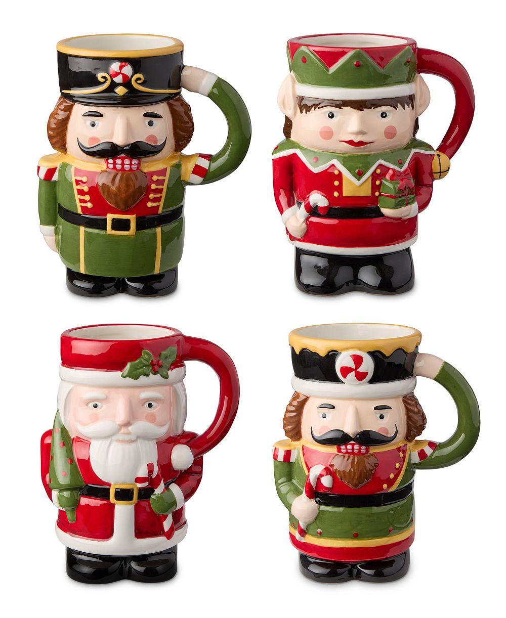 Certified International Nutcracker Parade 3-D кружки, упаковка 4 шт.