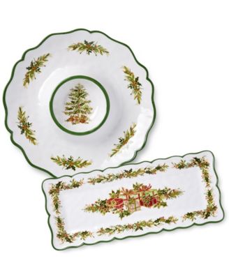 Набор меламиновых закусочных тарелок Certified International Holly Tree, 2 шт.