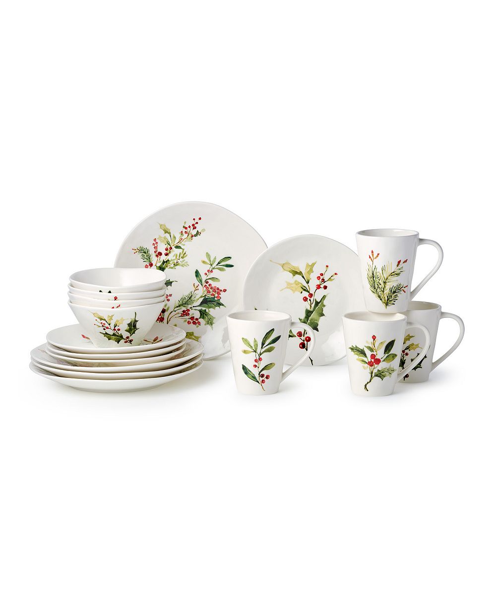 Certified International Holly Vines 16-Pc. Dinnerware Set, Service for 4