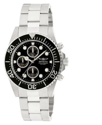 Мужские часы Invicta 1768 Pro Diver Quartz Chronograph Black Dial