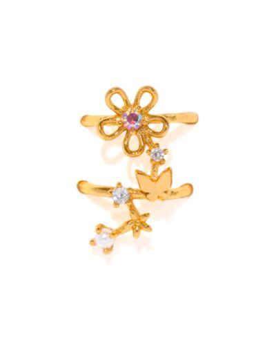 Girls Crew Crystal Flower Lane Ear Cuff Crawler