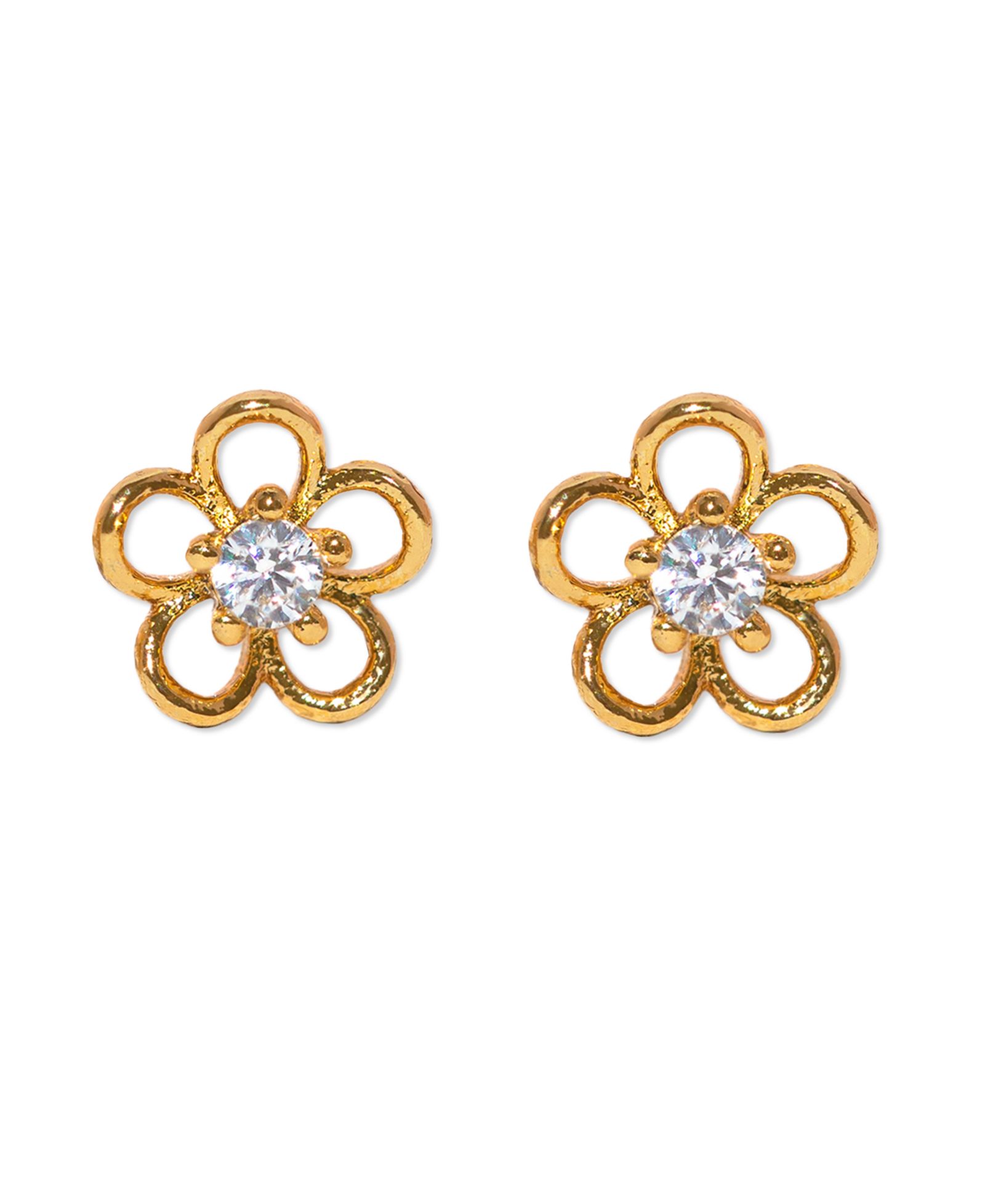Girls Crew Crystal Teeny Tiny Flower Studs