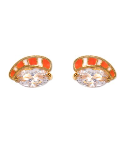 Girls Crew Crystal Salmon Nigiri Studs