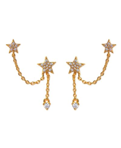 Girls Crew Crystal Stellar Connection Double Earrings