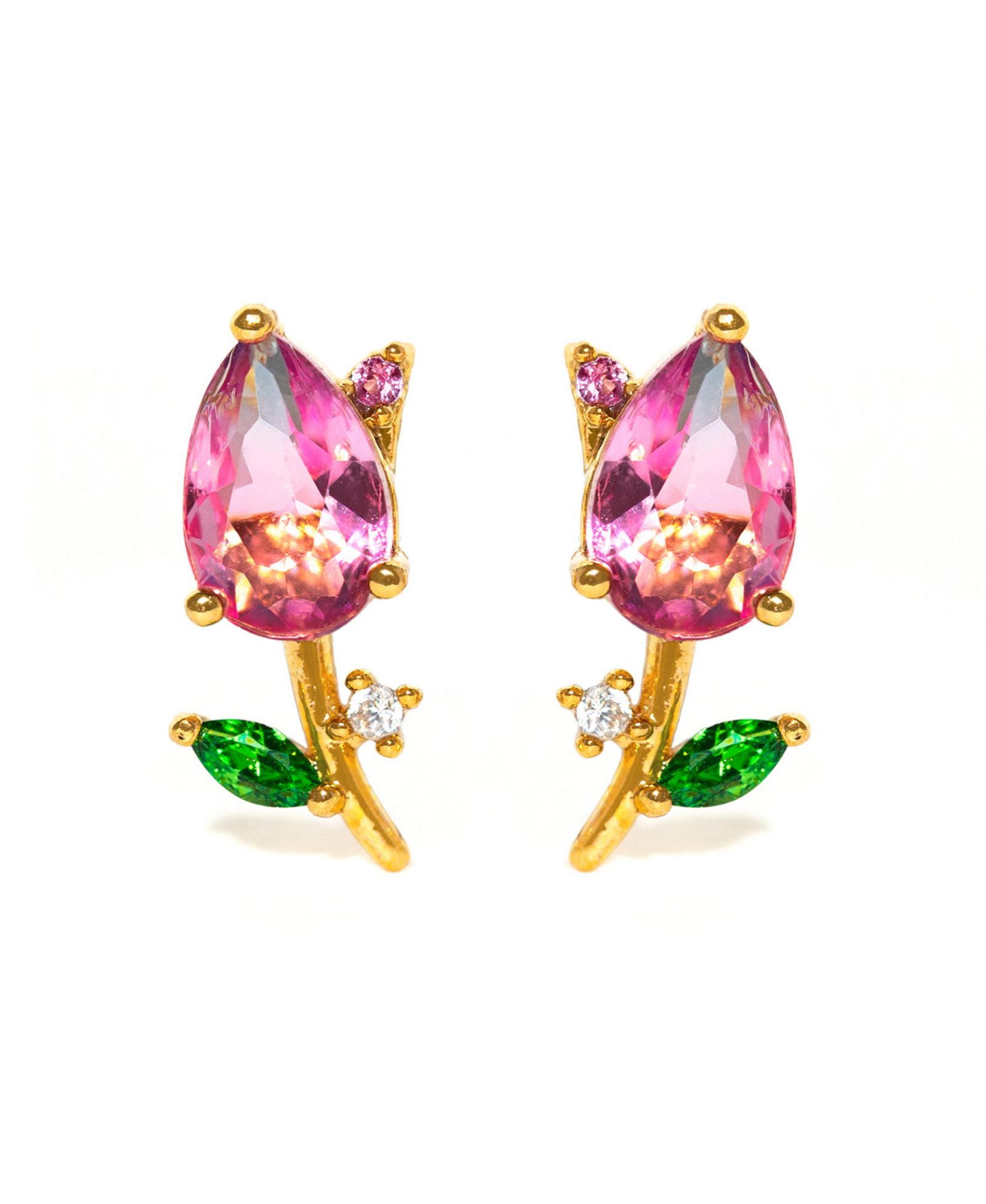 Girls Crew Crystal Blossoming Tulip Studs