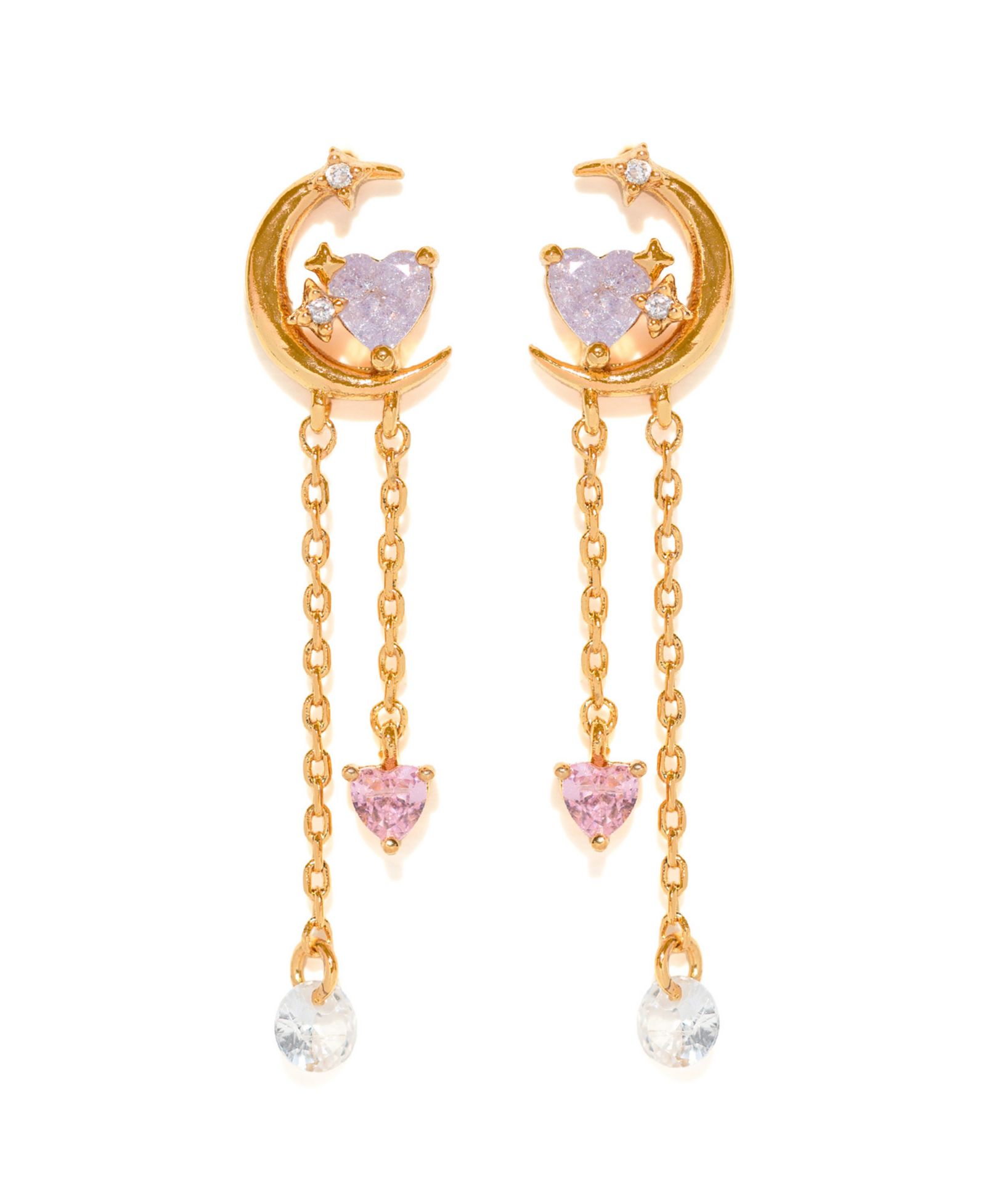 Girls Crew Crystal Cosmic Love Dangle Earrings