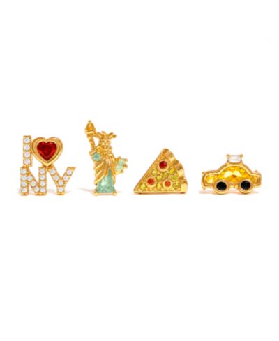 Girls Crew Crystal Big Apple Stud Set