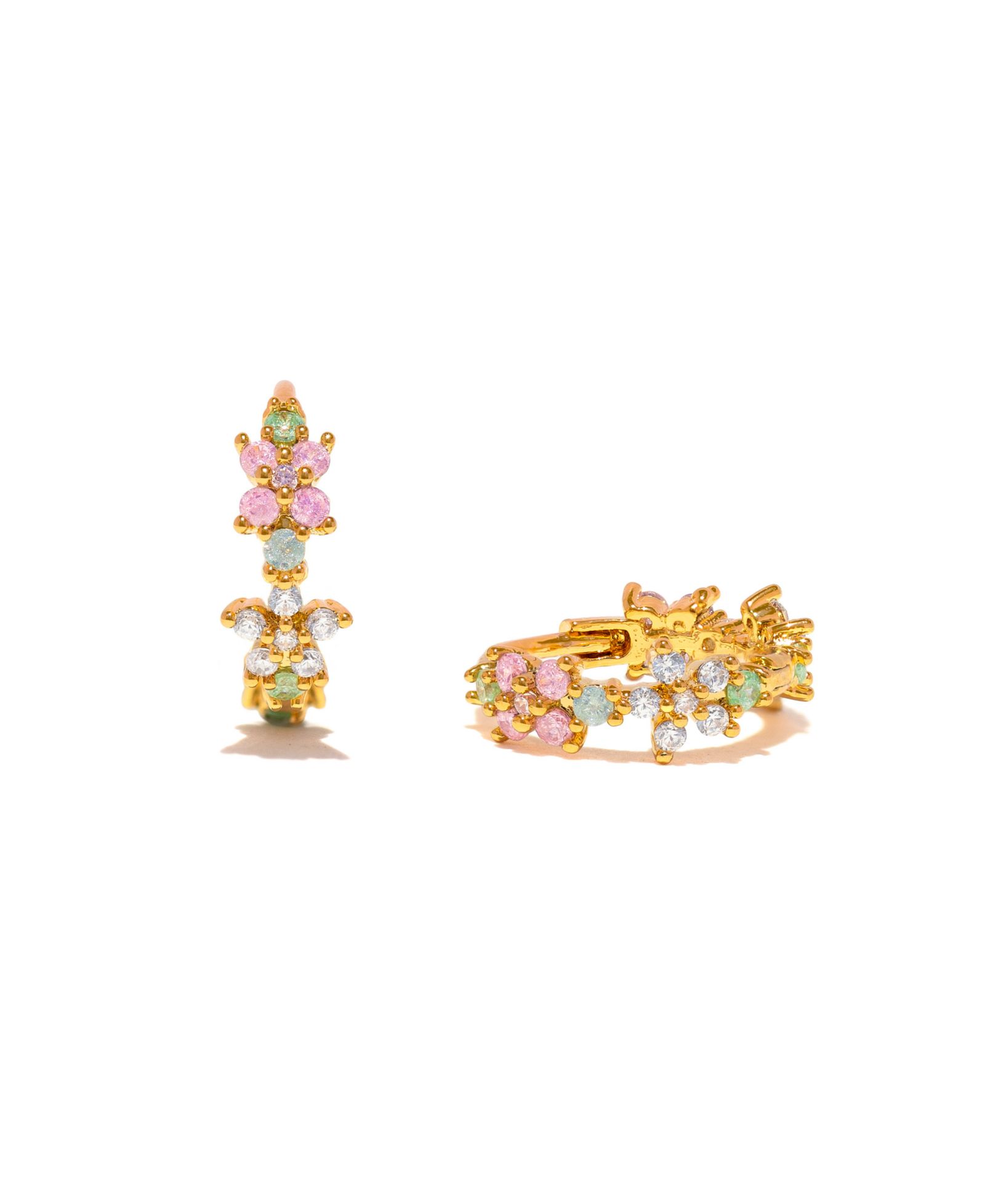 Детские серьги-кольца Girls Crew Crystal Pastel Star Huggie Hoops