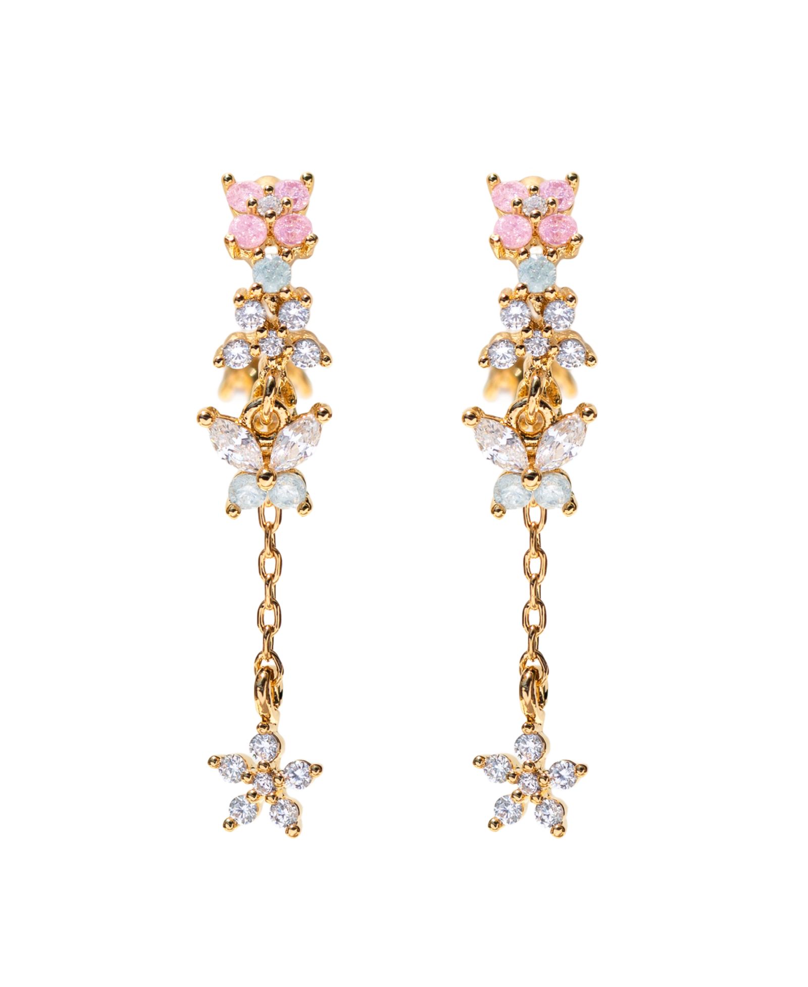 Girls Crew Серьги-кольца Crystal Mari Dangle Hoops