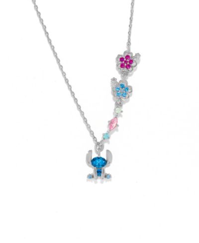 Girls Crew ожерелье Disney Stitch Hibiscus с кристаллами для девочек