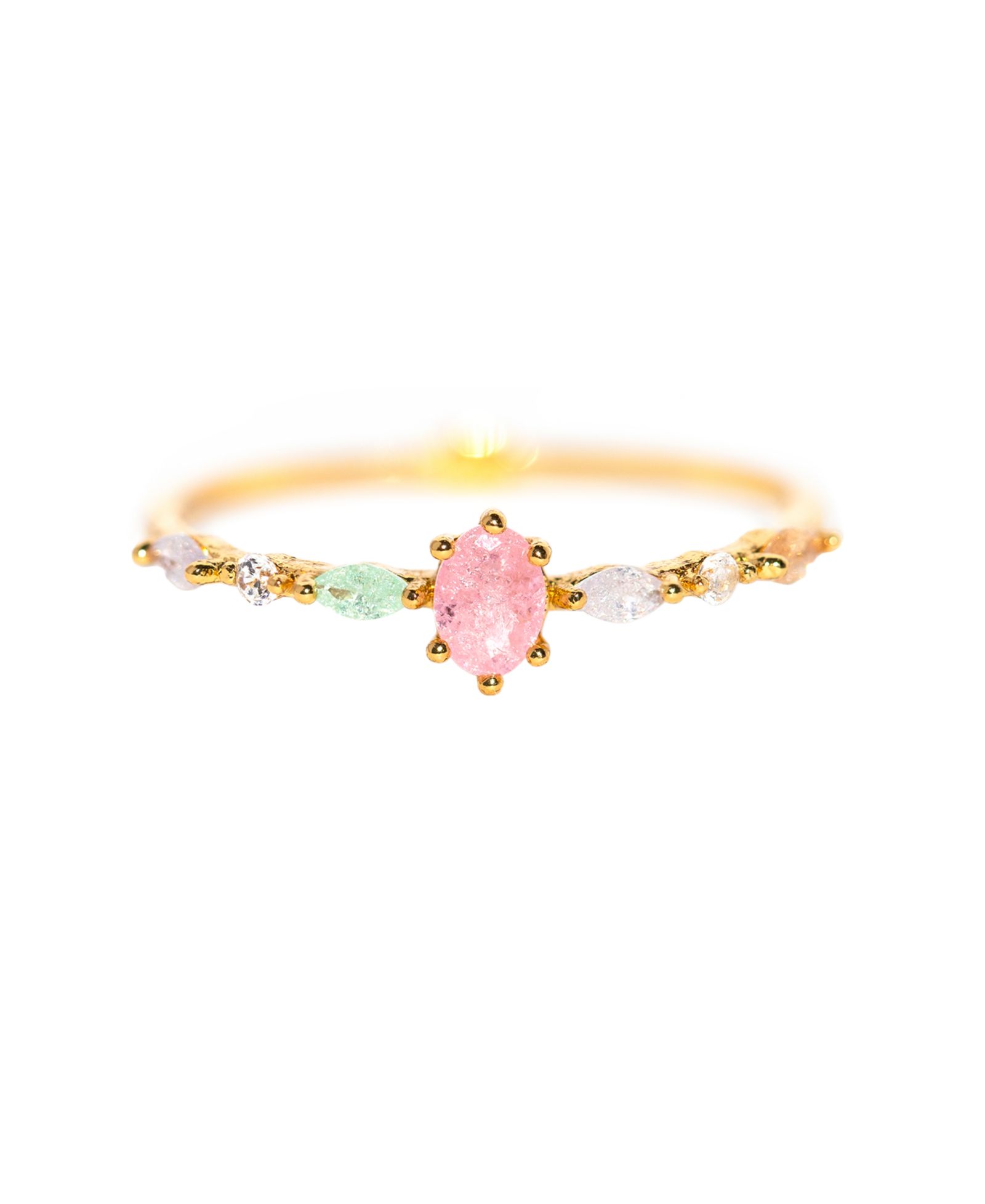 Girls Crew Crystal Pastel Sherbert Ring