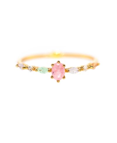 Girls Crew Crystal Pastel Sherbert Ring