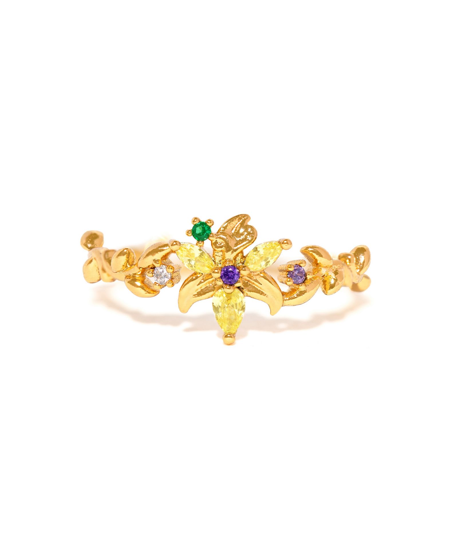 Girls Crew Disney Tangled Sundrop Flower Crystal Ring