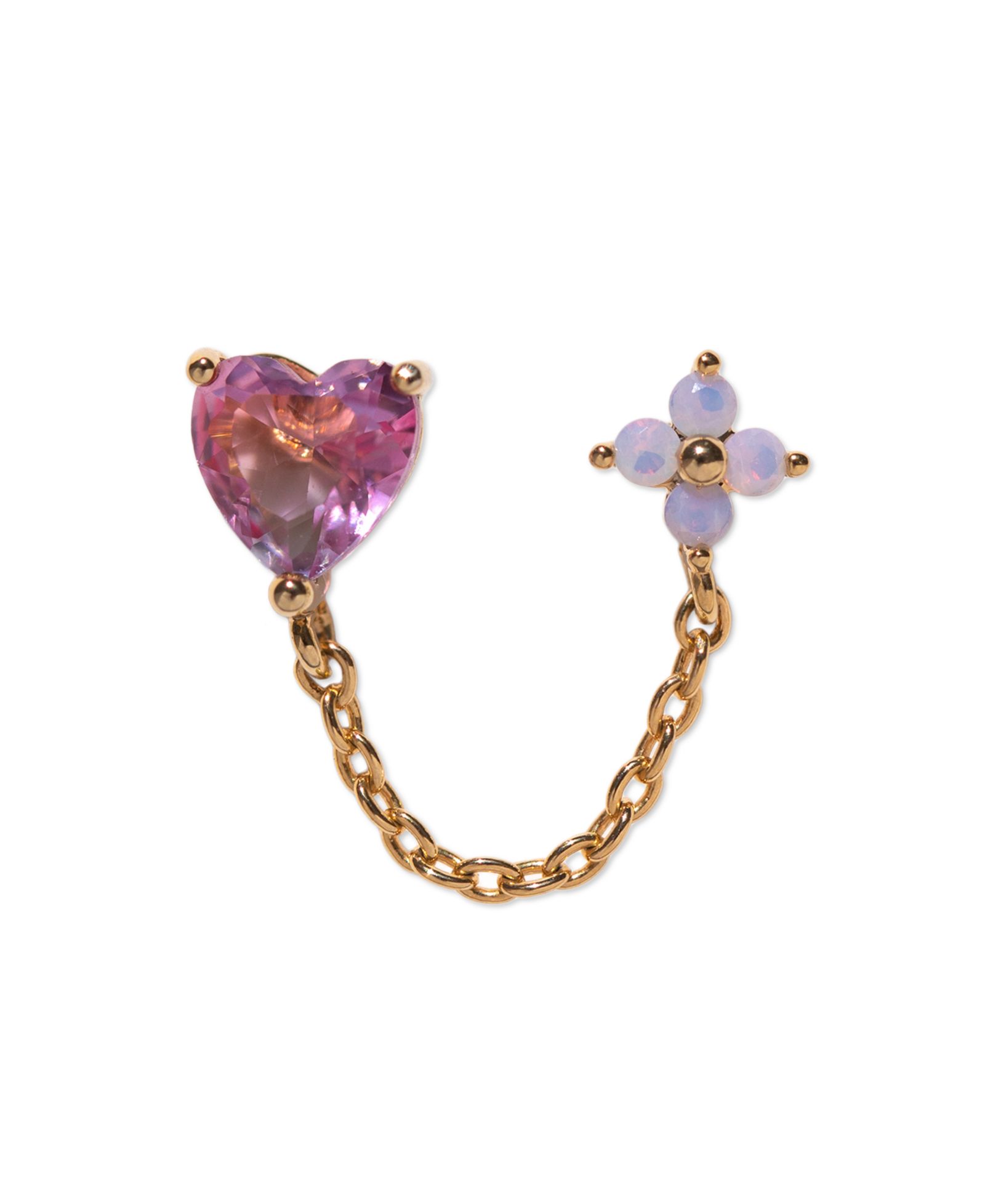 Серьги Girls Crew Love Blooms Double Crystal Piercing Style