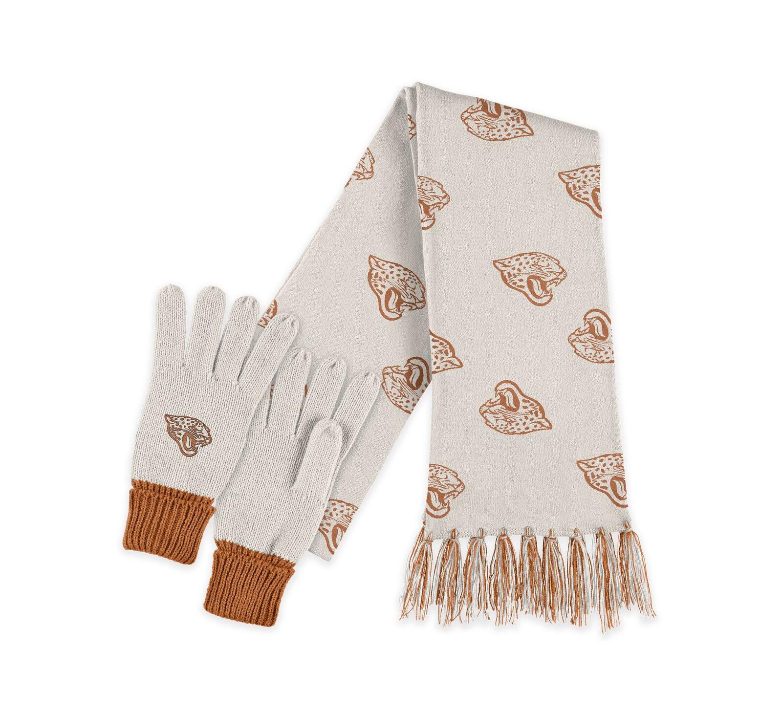 WEAR by Erin Andrews Jacksonville Jaguars Tonal Scarf and Gloves Set