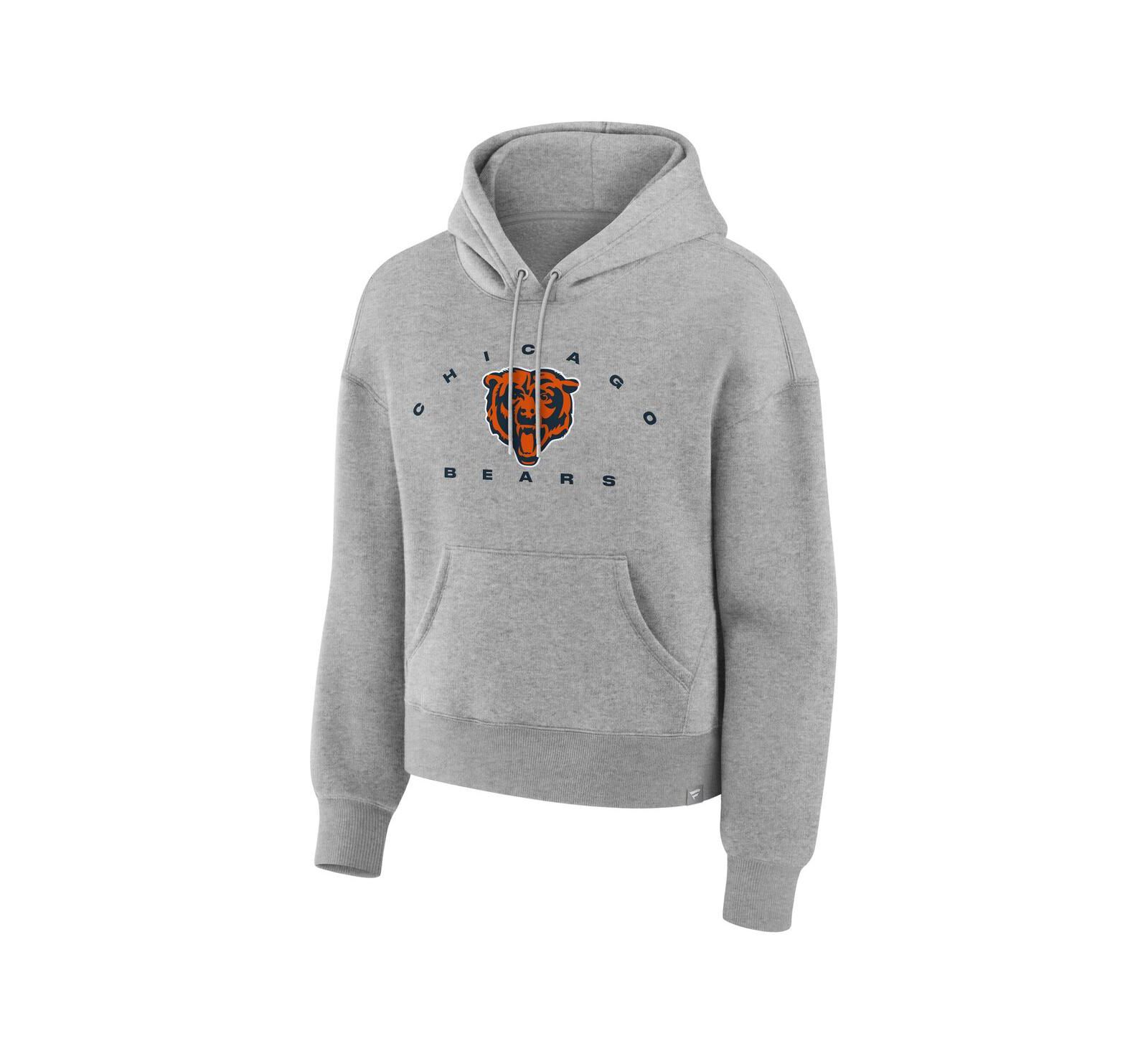Fanatics Women's Heather Gray Chicago Bears Eligible Receiver Legacy Pullover Hoodie