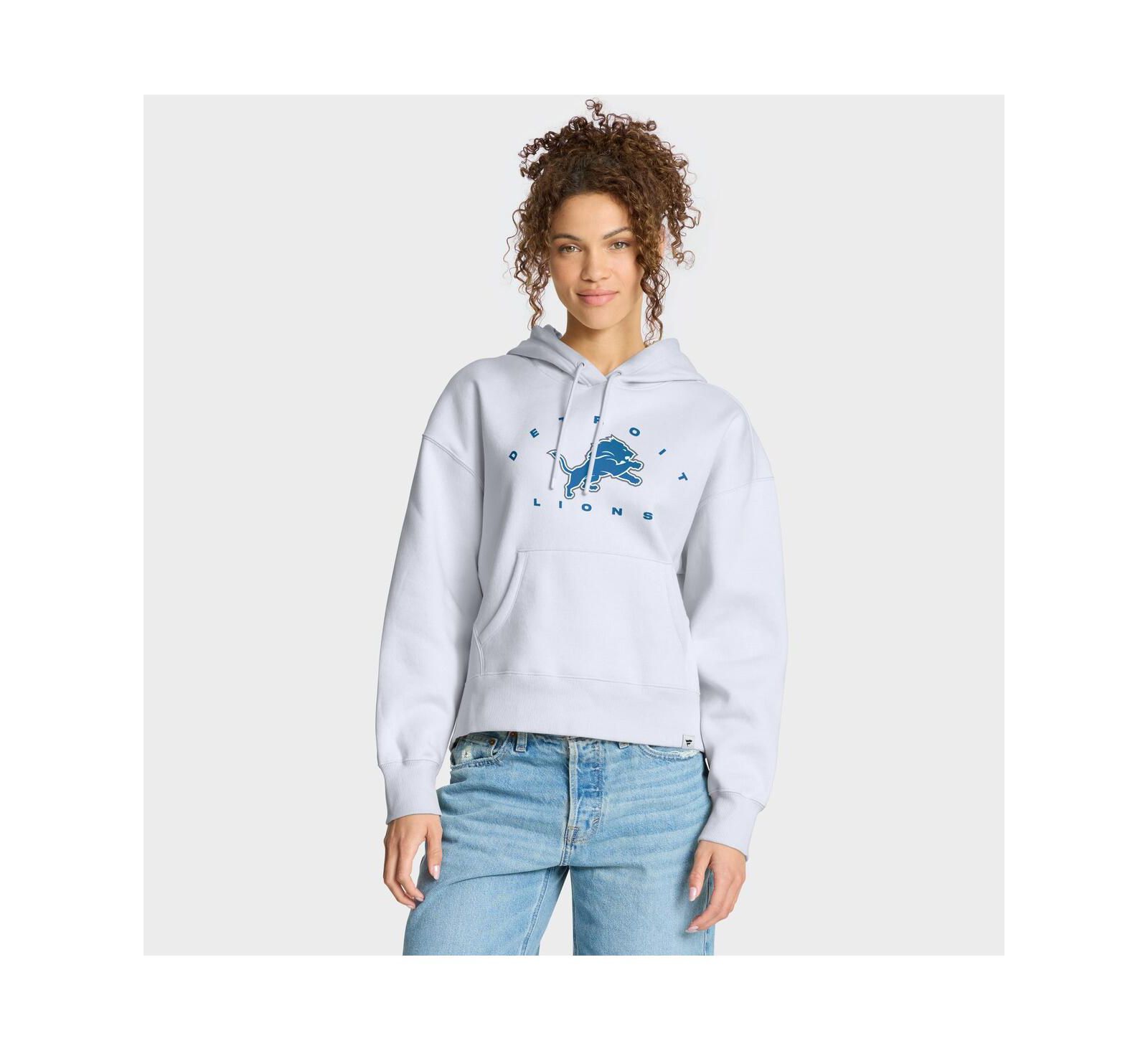 Fanatics Women's White Detroit Lions Eligible Receiver Legacy Pullover Hoodie