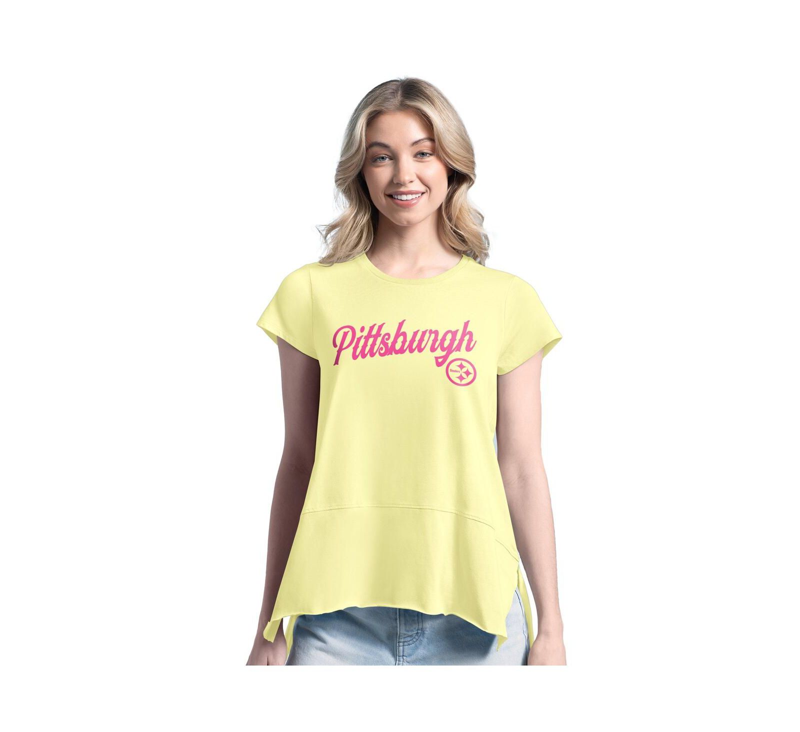 Женская футболка Margaritaville Yellow Pittsburgh Steelers Gametime Is Paradise