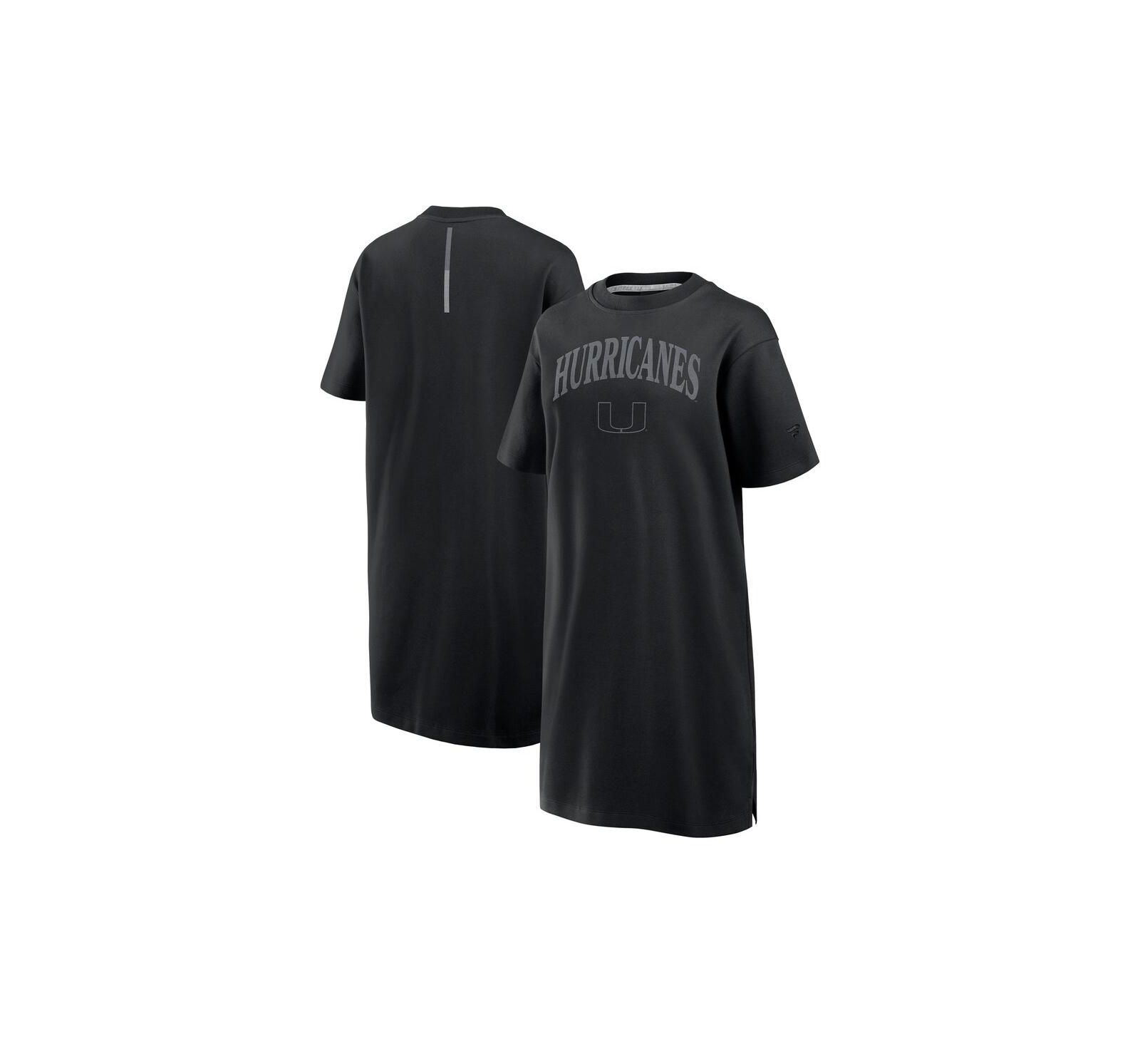 Fanatics Женское платье-футболка Black Miami Hurricanes Elements Go Tri-Blend