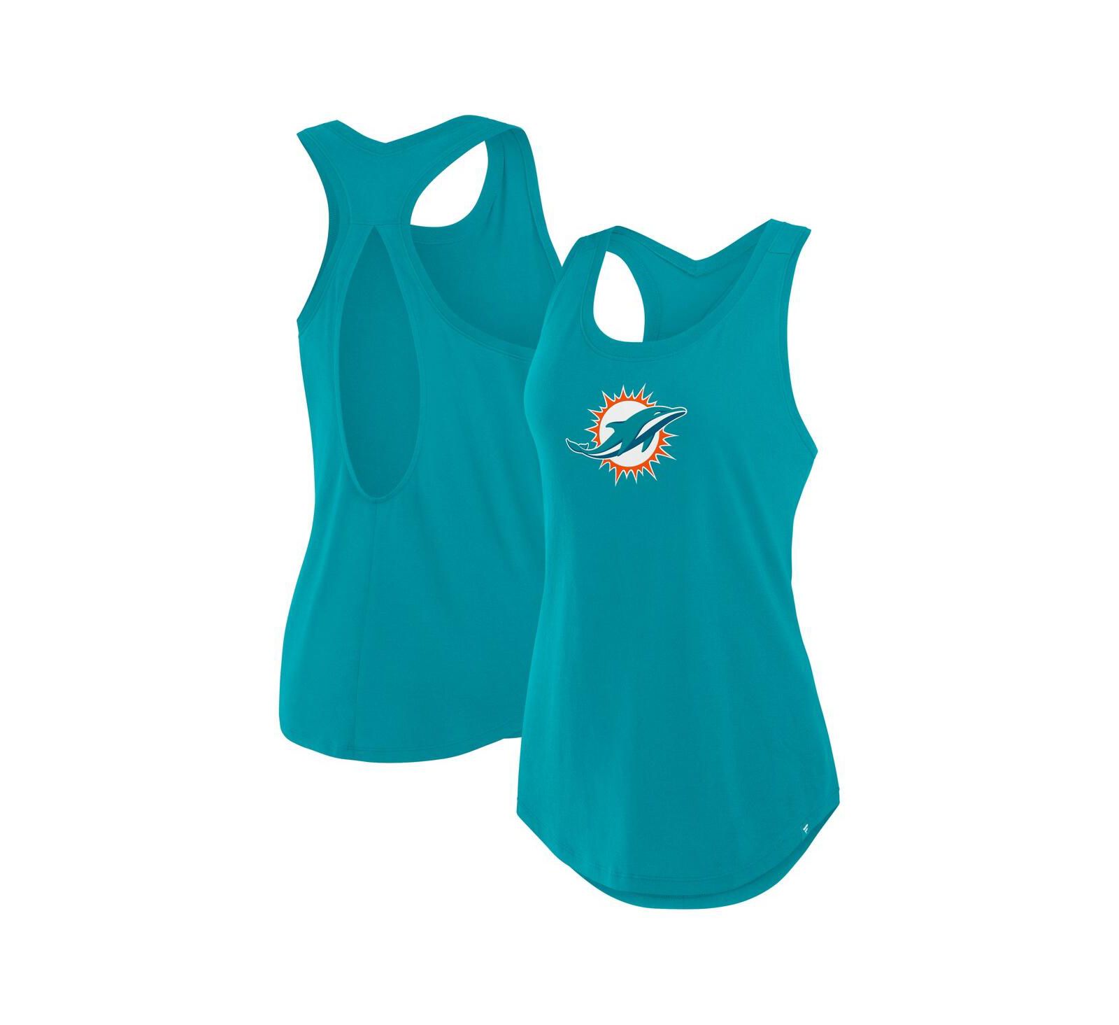 Женский топ Fanatics Miami Dolphins Iron Fan, цвет Aqua