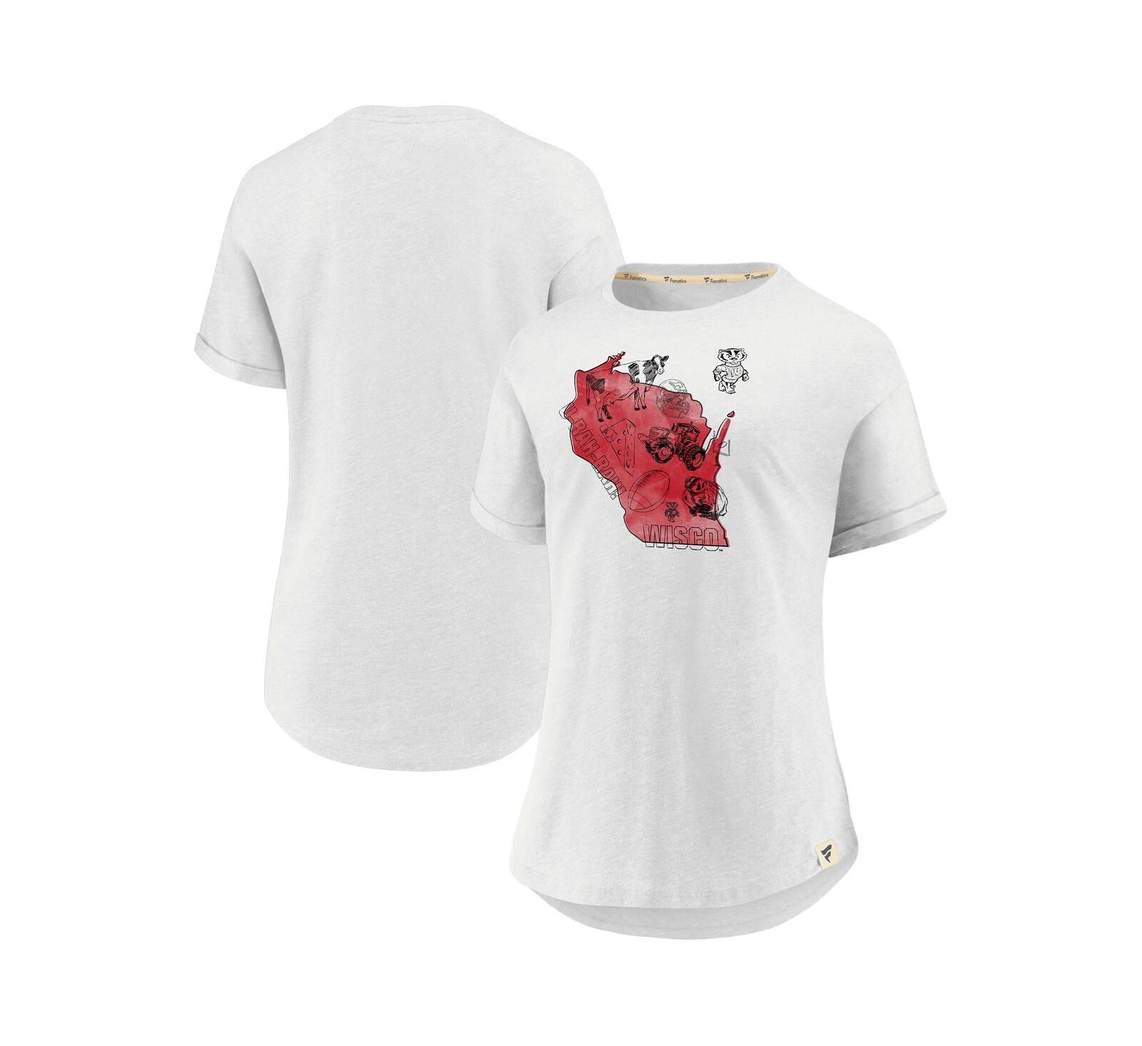 Женская футболка White Wisconsin Badgers True Classics